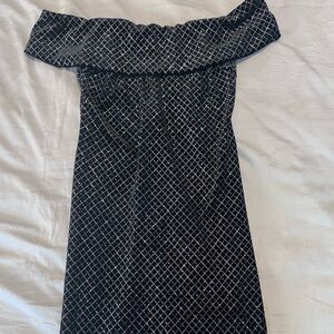 Premier Black and White Midi Dress